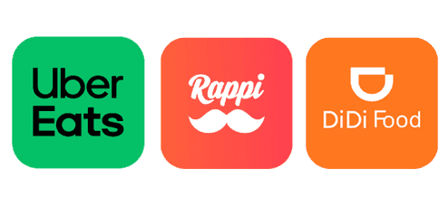 Uber Eats, Rappi y DiDi Food